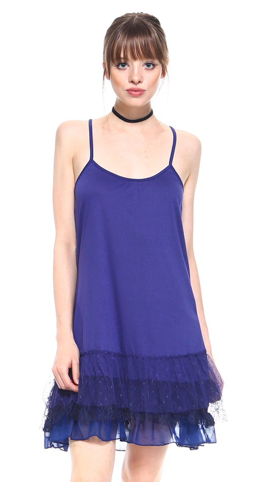 Women's Knit Flare Full Slip with 3 combo ruffle layers - Shop Lev