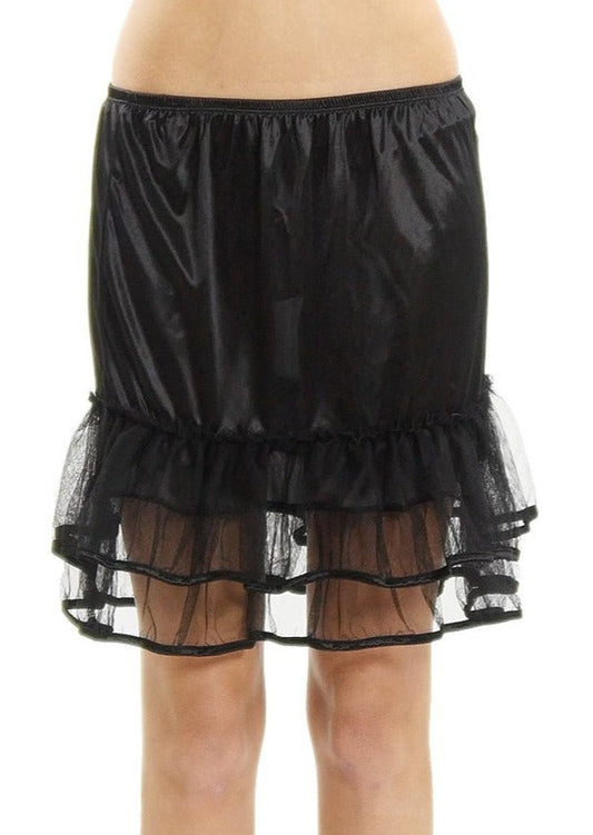 Satin Half Slip Skirt Extender with Lined Mesh - Shop Lev