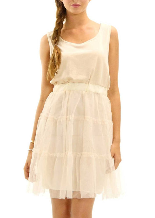 Sleeveless Full Slip with Mesh Skirt - Shop Lev