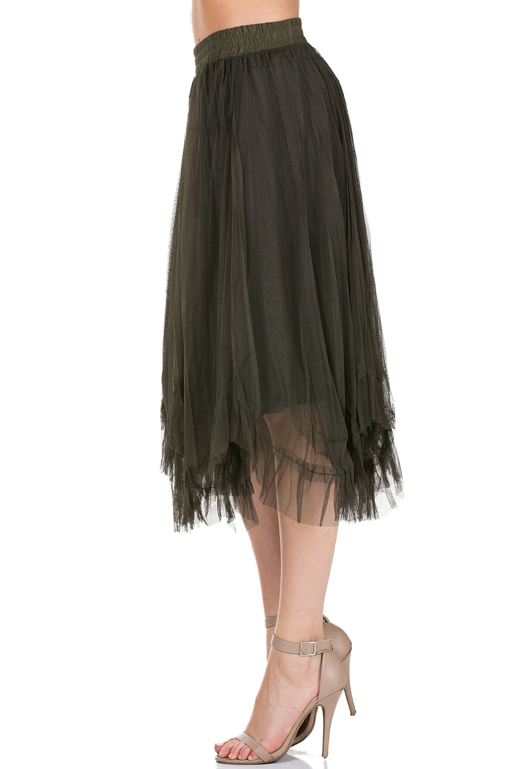 Women Uneven Hem Tutu Tulle Ballet Skirt for Dances and Parties - Shop Lev