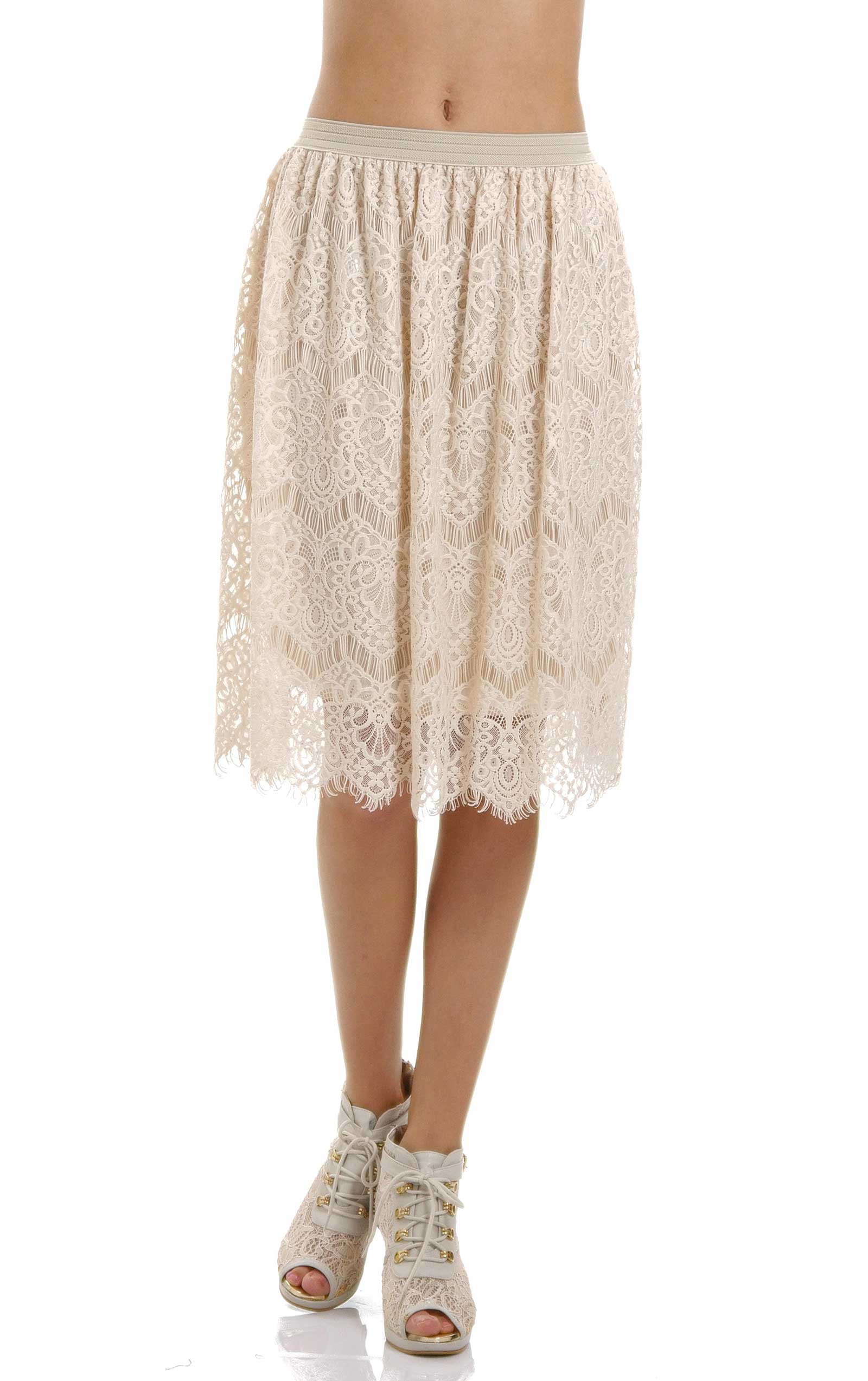Women's Vintage Lace Skirt - Shop Lev