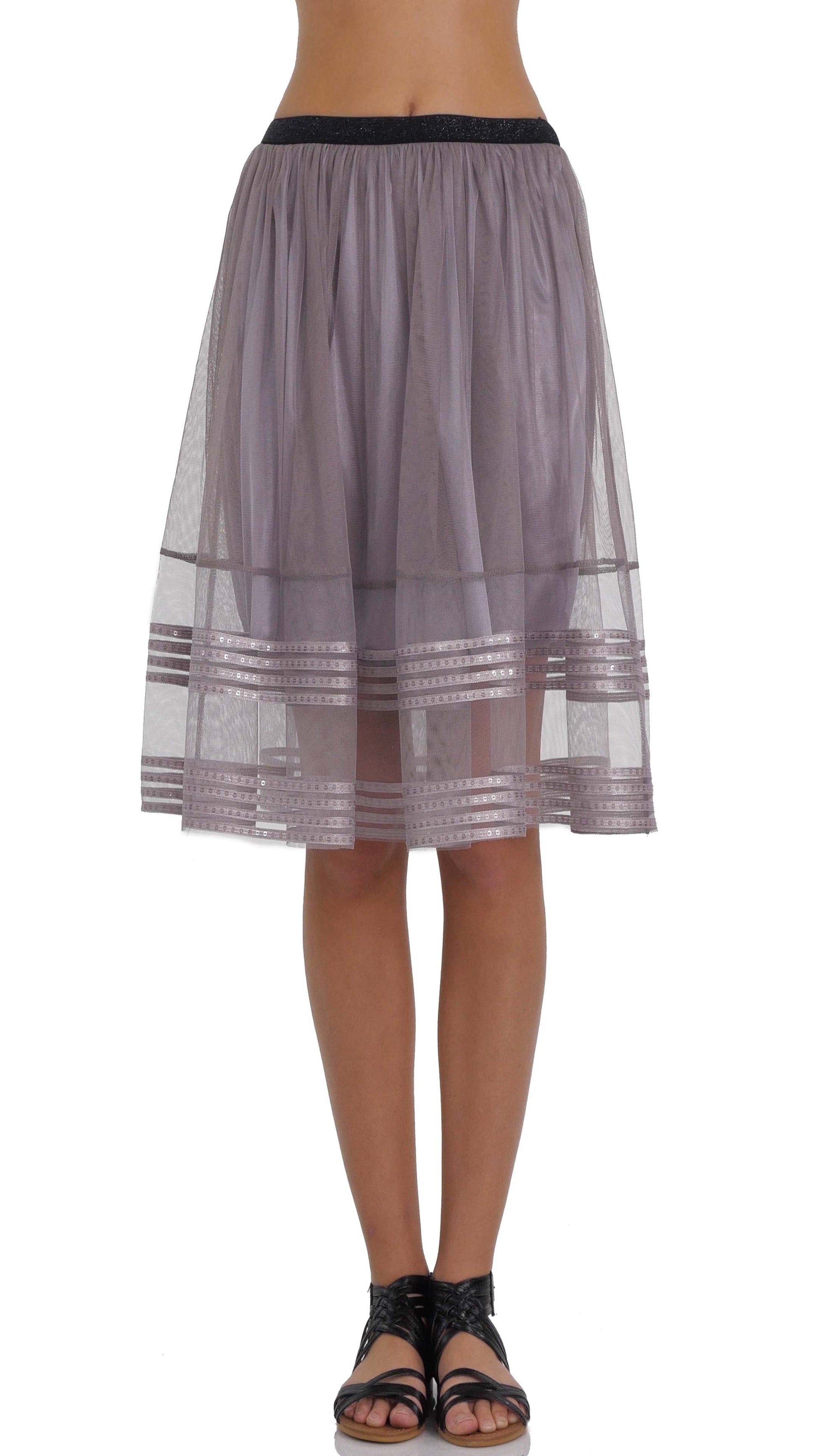 Sparkle Striped Tulle Skirt - Shop Lev