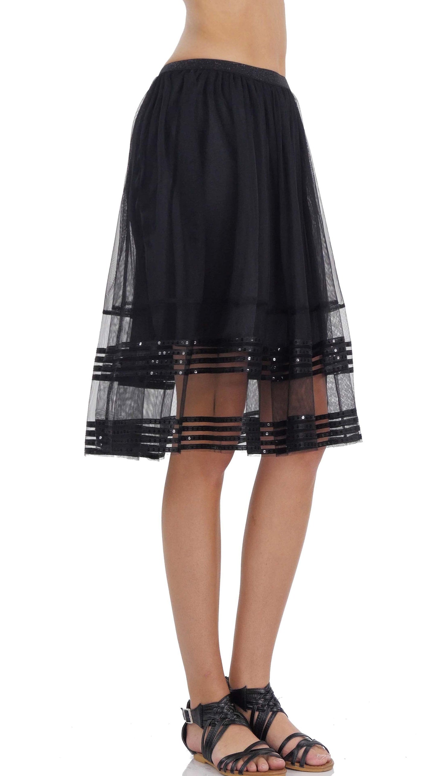 Sparkle Striped Tulle Skirt - Shop Lev