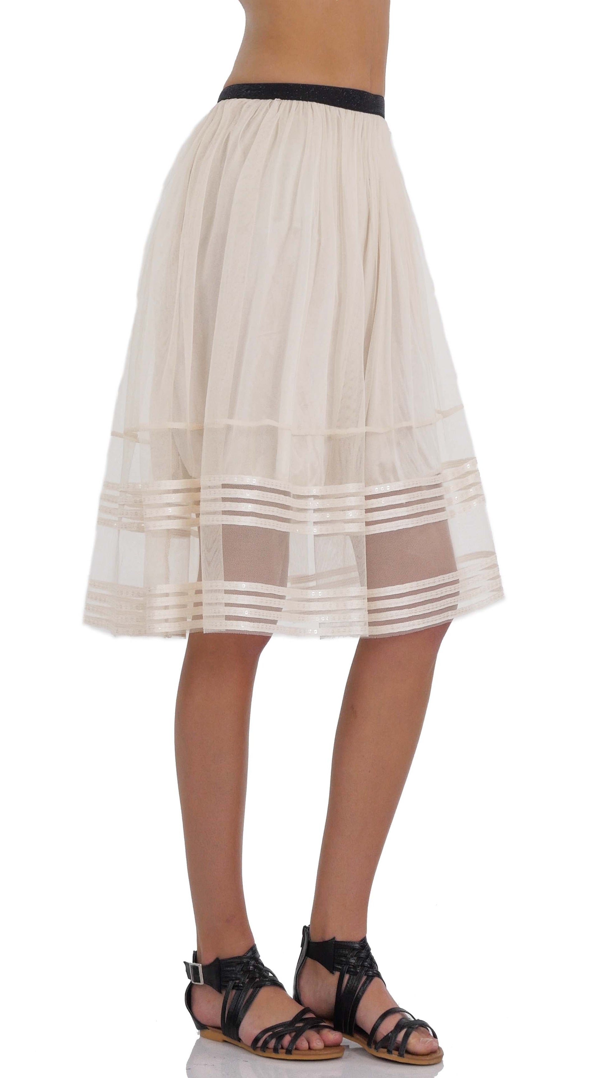 Sparkle Striped Tulle Skirt - Shop Lev