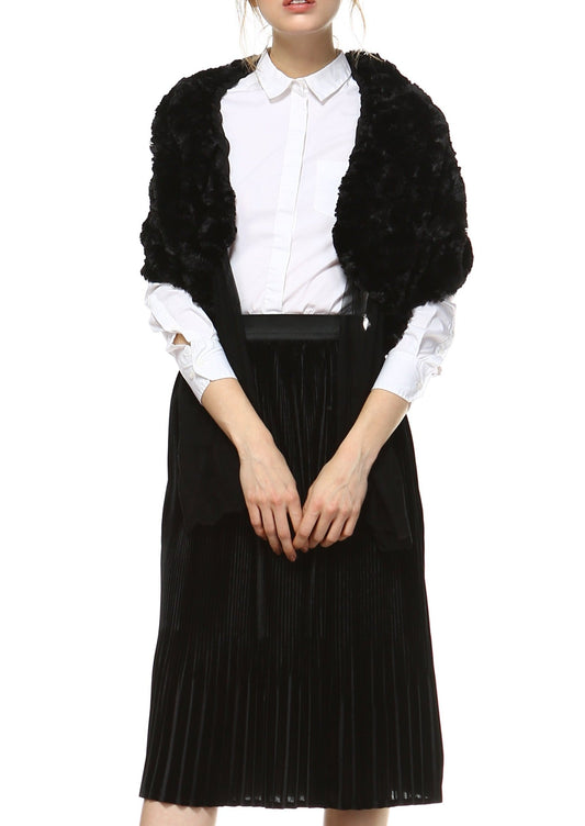 Women's Velvet Pleated Skirt - Shop Lev