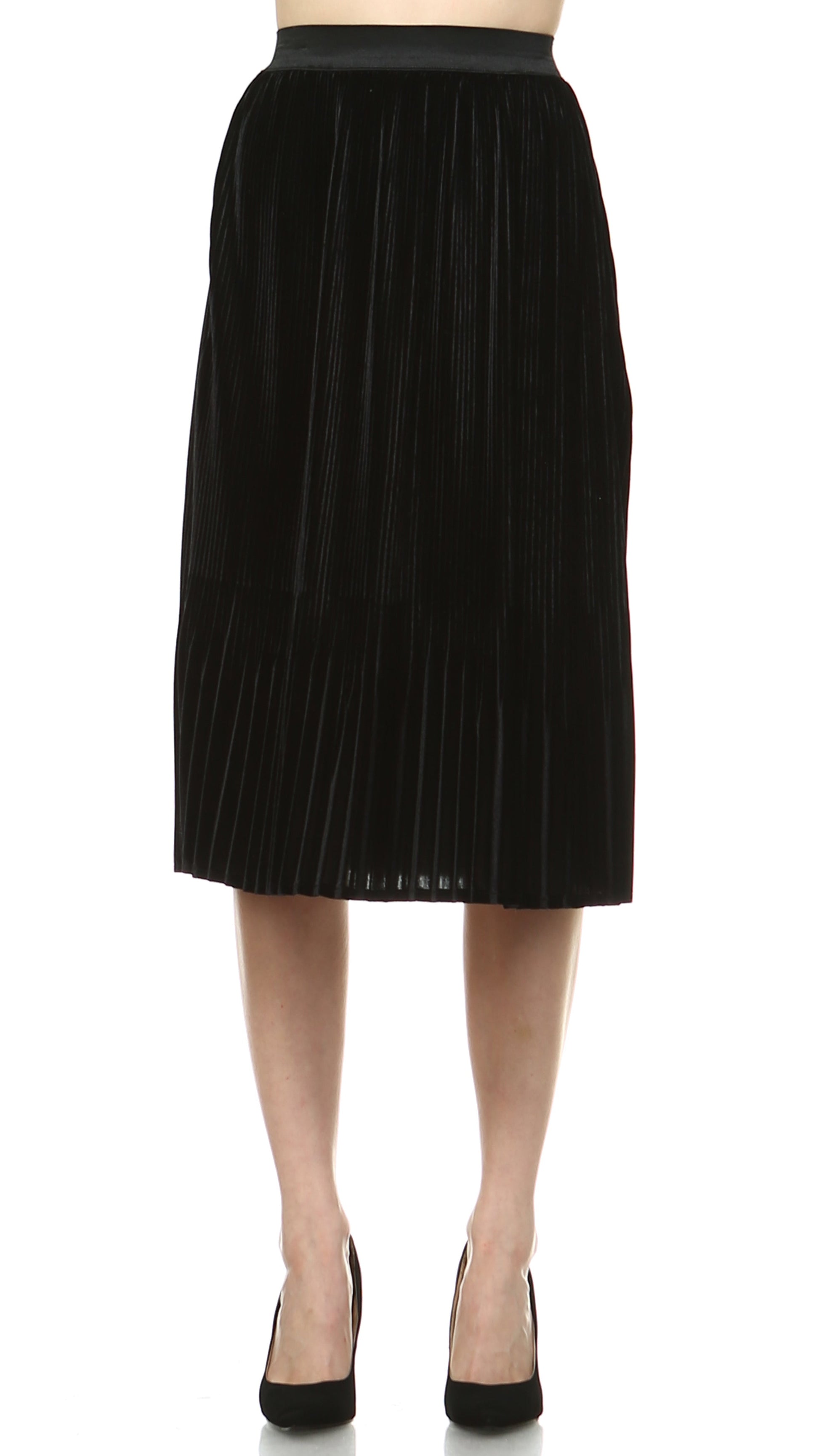 Women's Velvet Pleated Skirt - Shop Lev