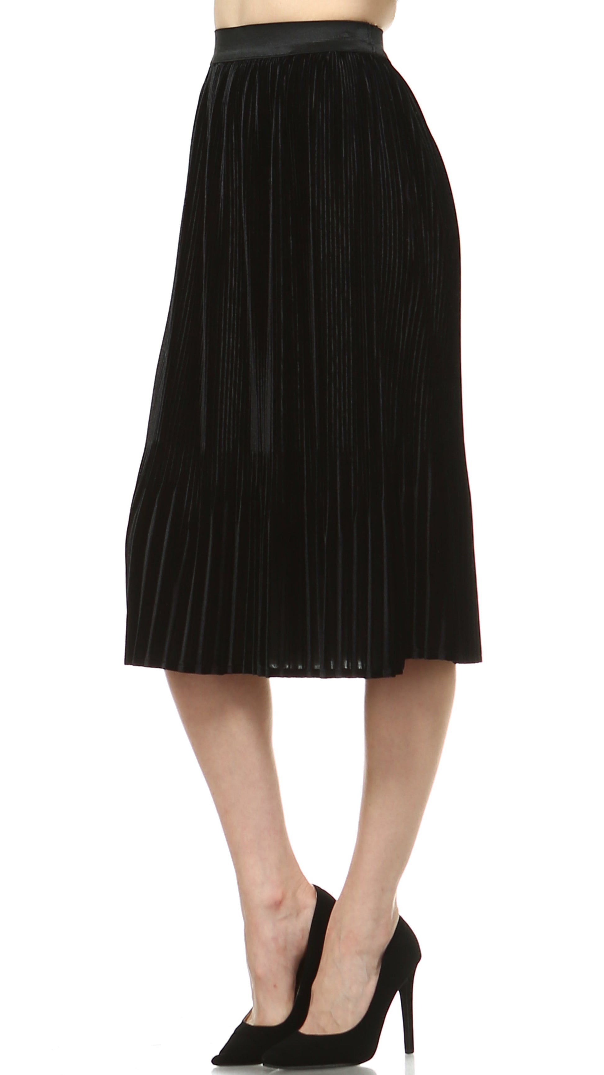 Women's Velvet Pleated Skirt - Shop Lev