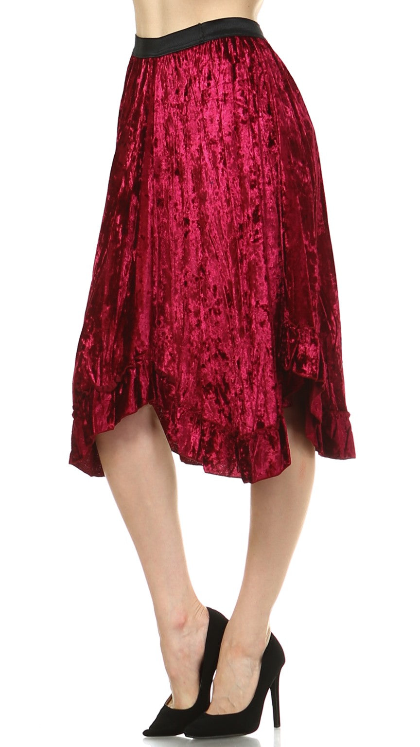 Women's Velvet Swing Skirt - Shop Lev