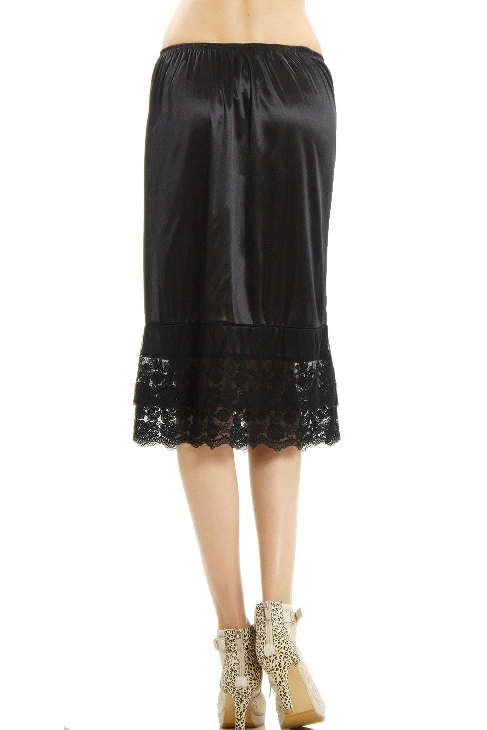 Melody extra length double lace half slip skirt extender - 24" length Shop Lev Melody extra length double lace half slip skirt extender - 24" length Shop Lev