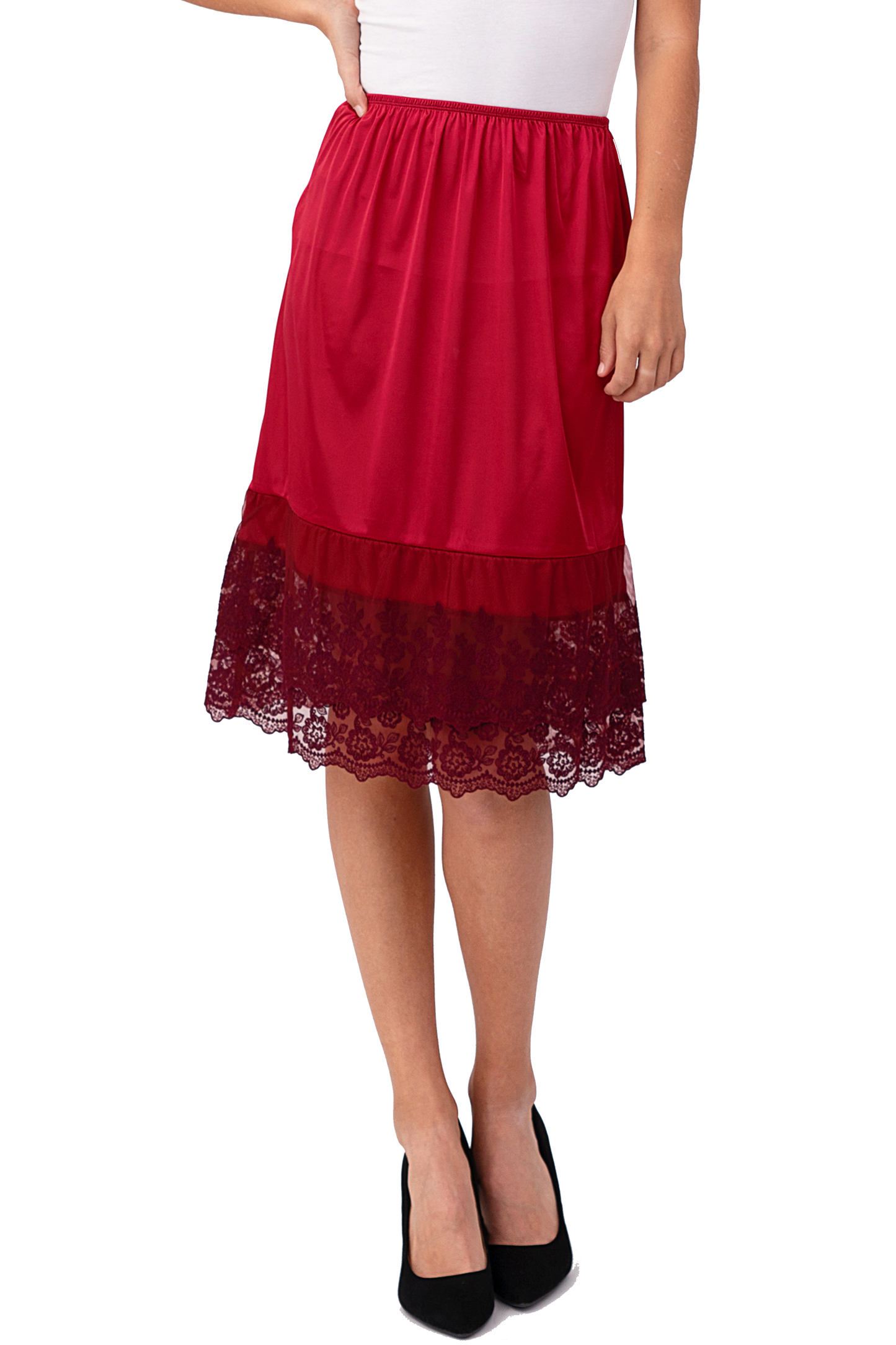 Melody extra length double lace half slip skirt extender - 24" length - Shop Lev
