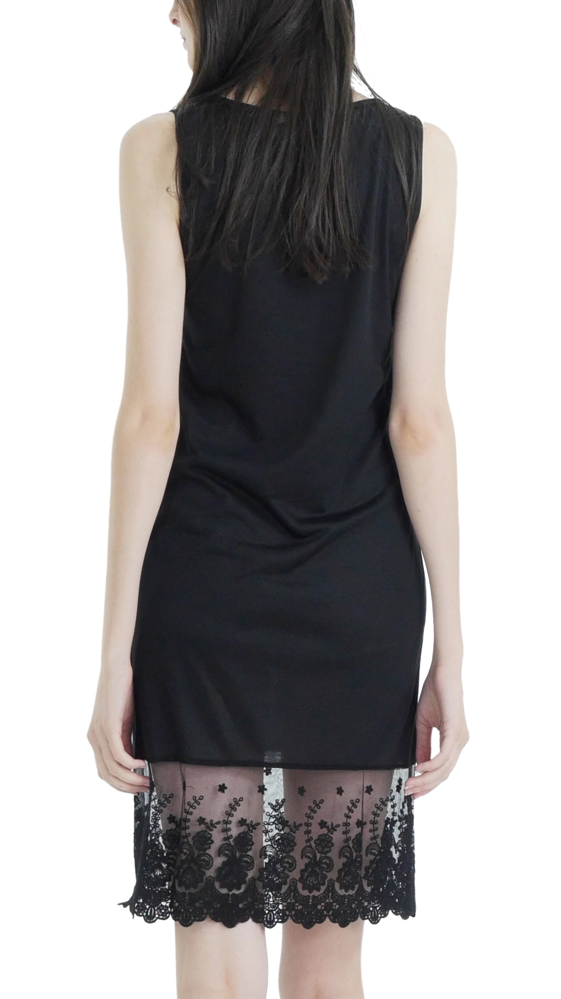 Women's sleeveless full slip for dresses with lace trim - Shop Lev