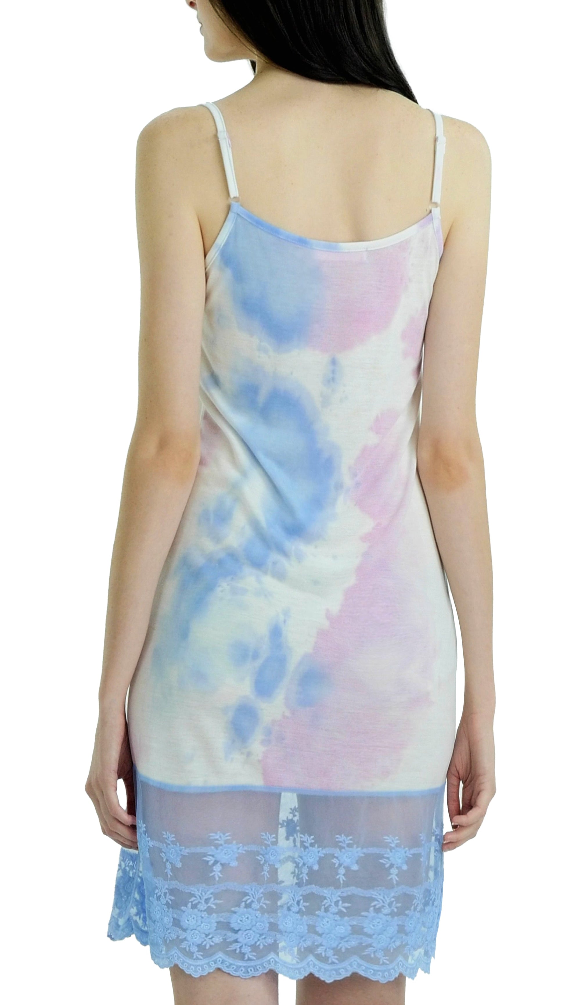 Women Tie dye lace camisole full slip extender - Shop Lev