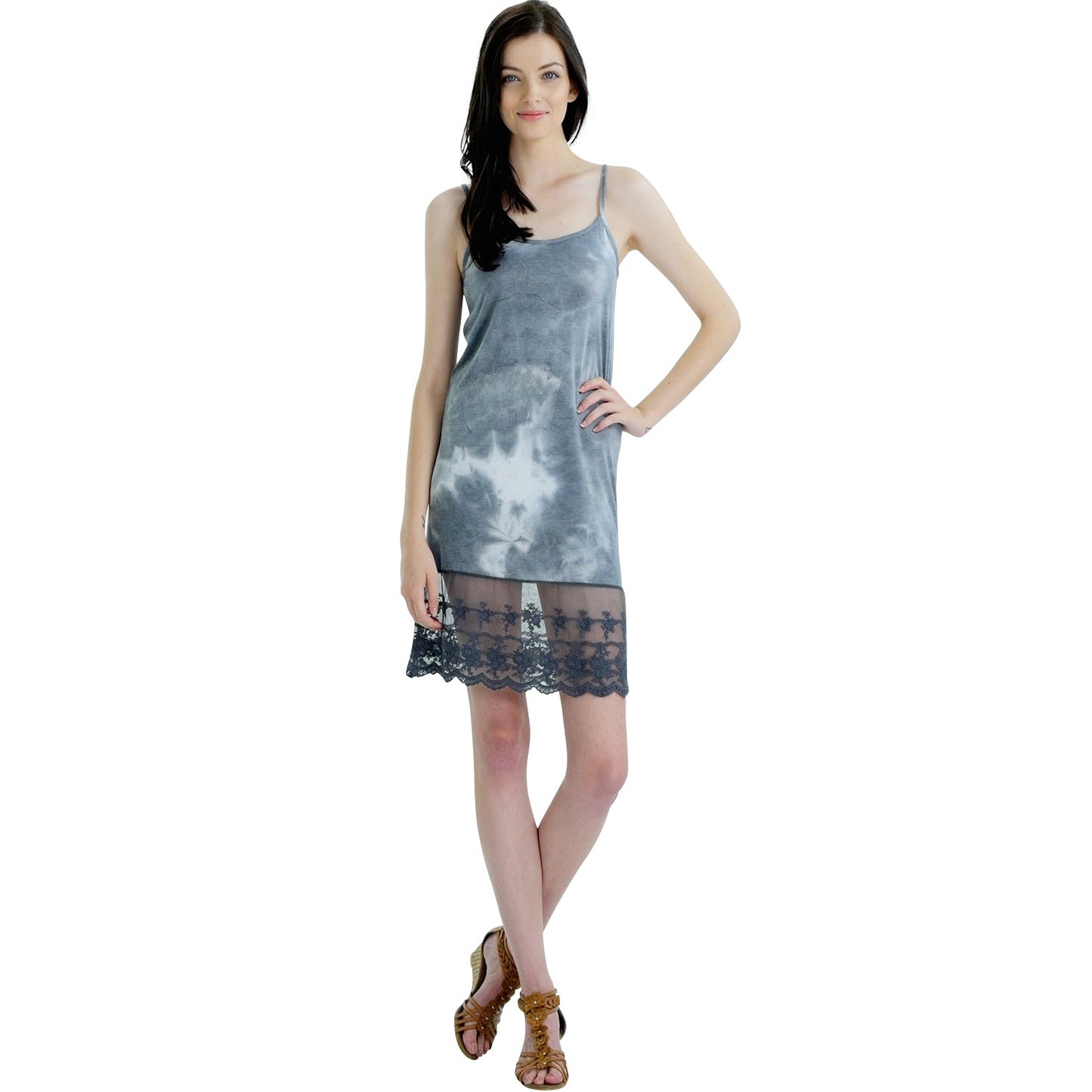 Women Tie dye lace camisole full slip extender - Shop Lev