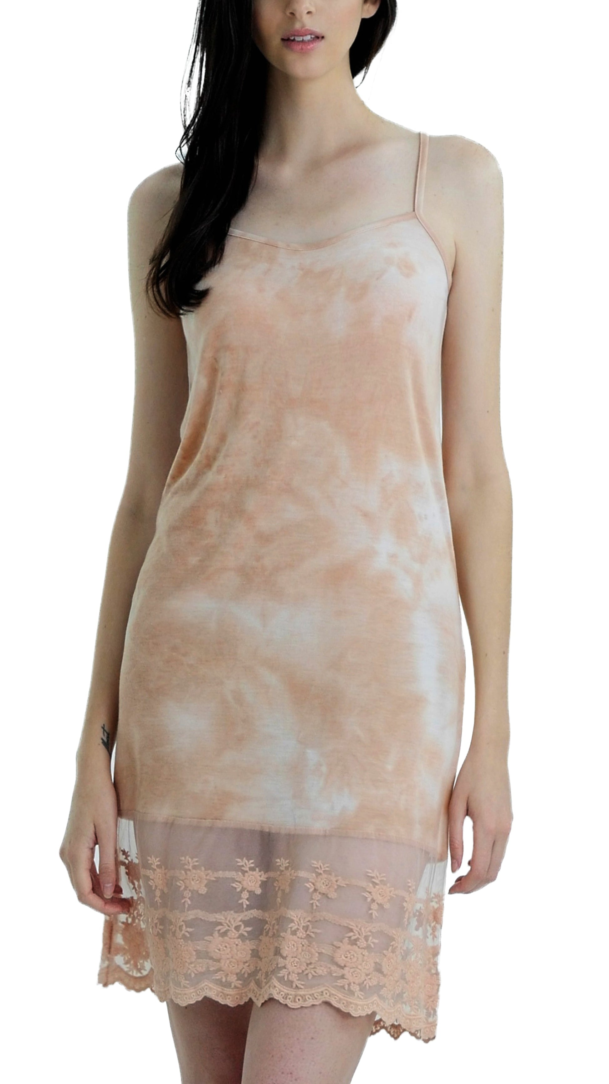 Women Tie dye lace camisole full slip extender - Shop Lev