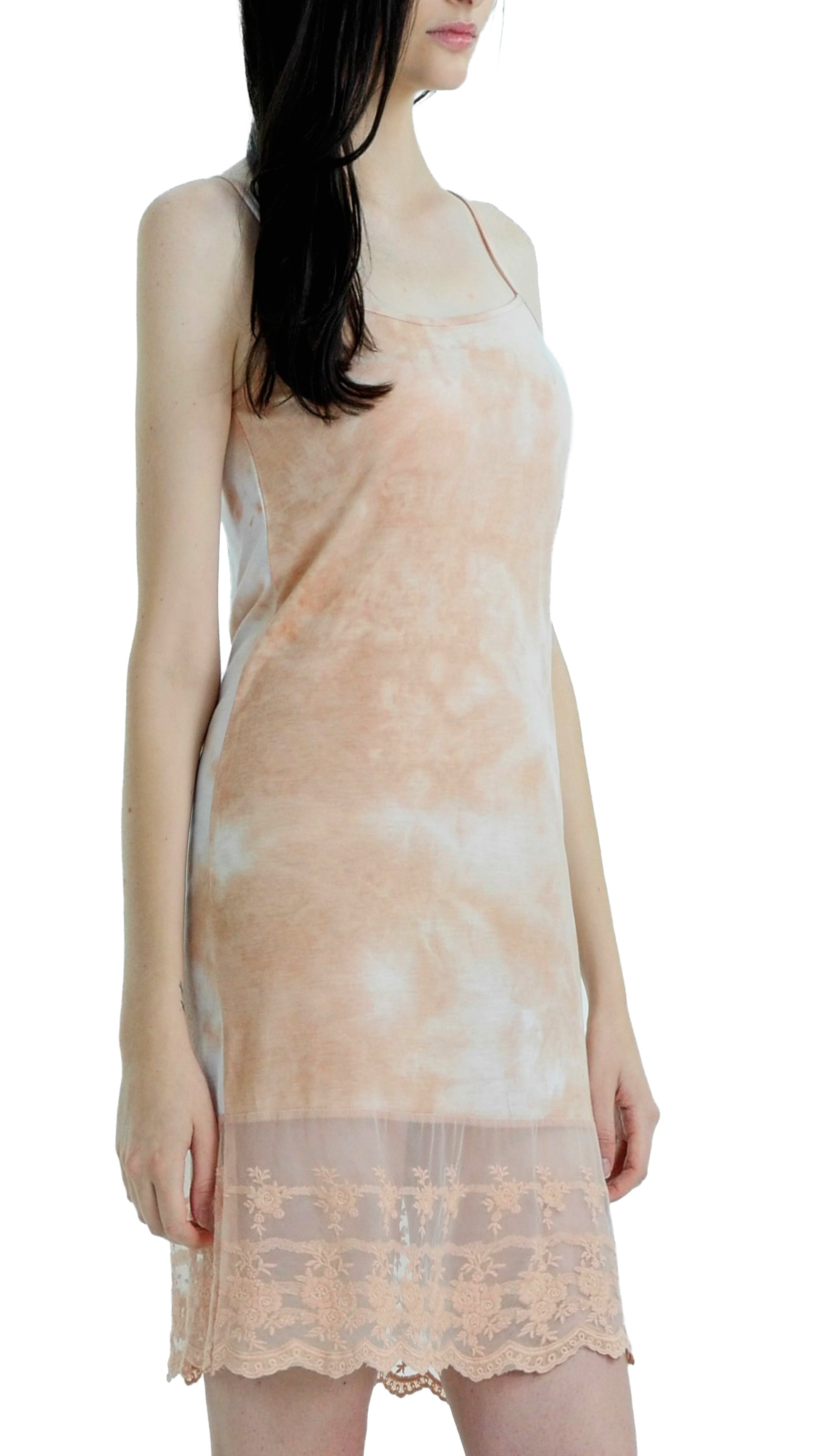 Women Tie dye lace camisole full slip extender - Shop Lev