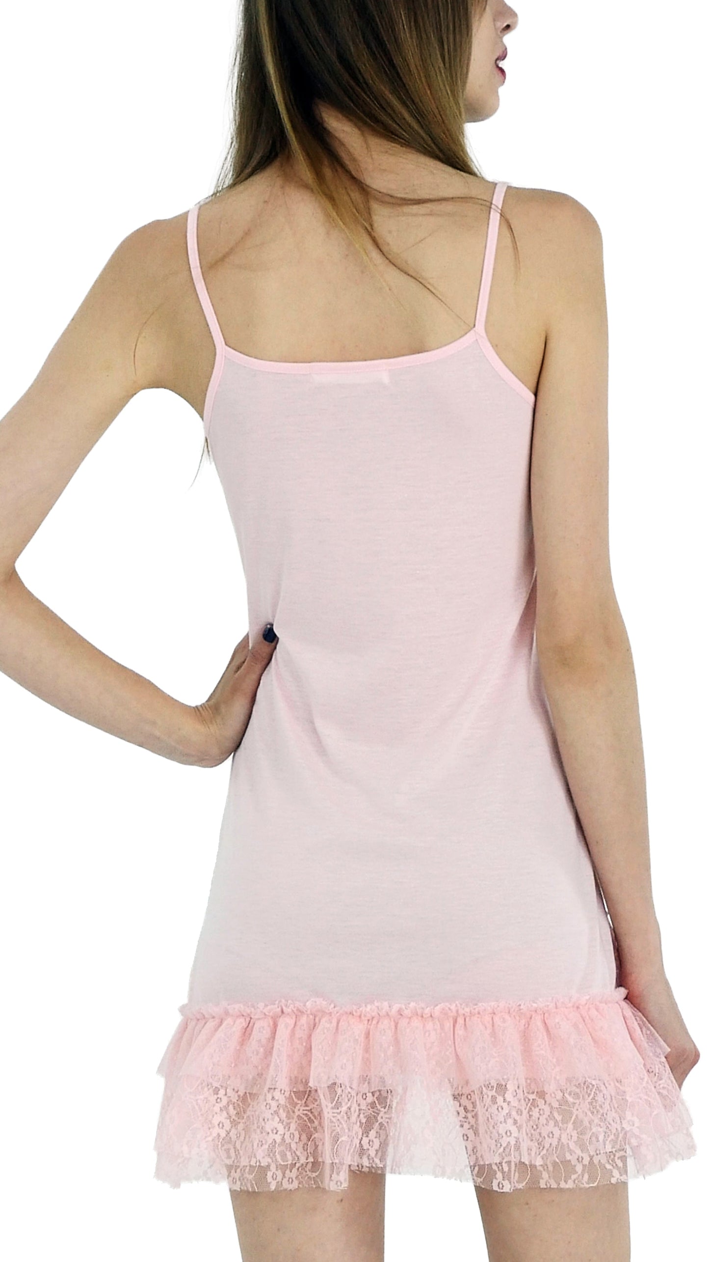 Women Lace Layered Knit Short High-Low Full Slip - Shop Lev