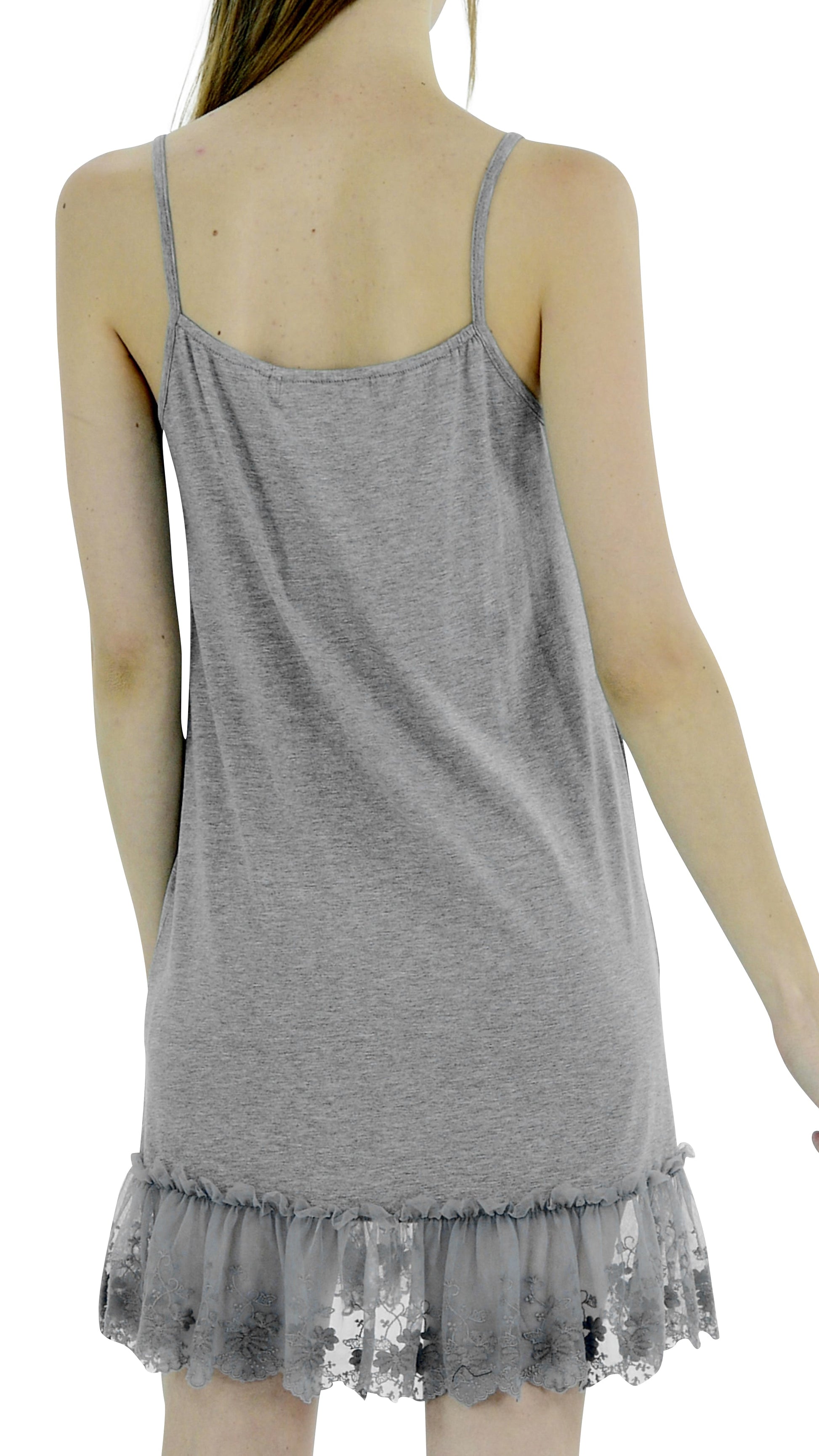 Women Lace Trim Modal Full Slip with Laced Neckline - Shop Lev