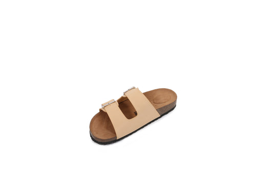 Women Double Banded Hook and Loop Slider Sandals