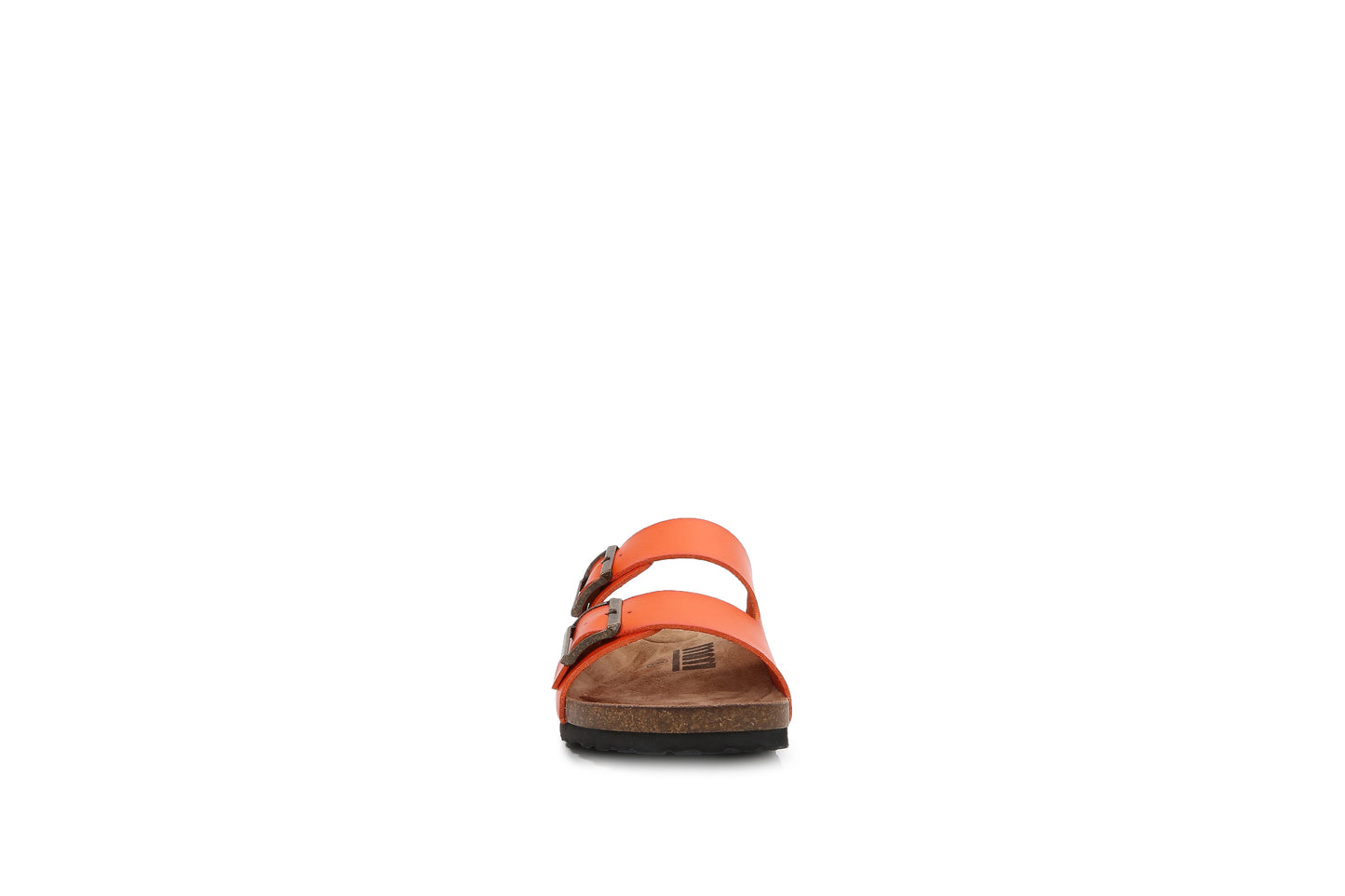 Women Soft Cork Cushioned Footbed PU Leather Double Strap Slider Sandal (Premium PU)