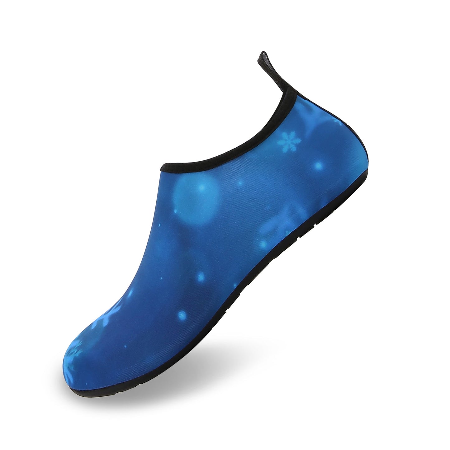 Men and Women a Slip On Barefoot Quick-Dry Beach Aqua Yoga Water Shoes (Snowflake/Blue)