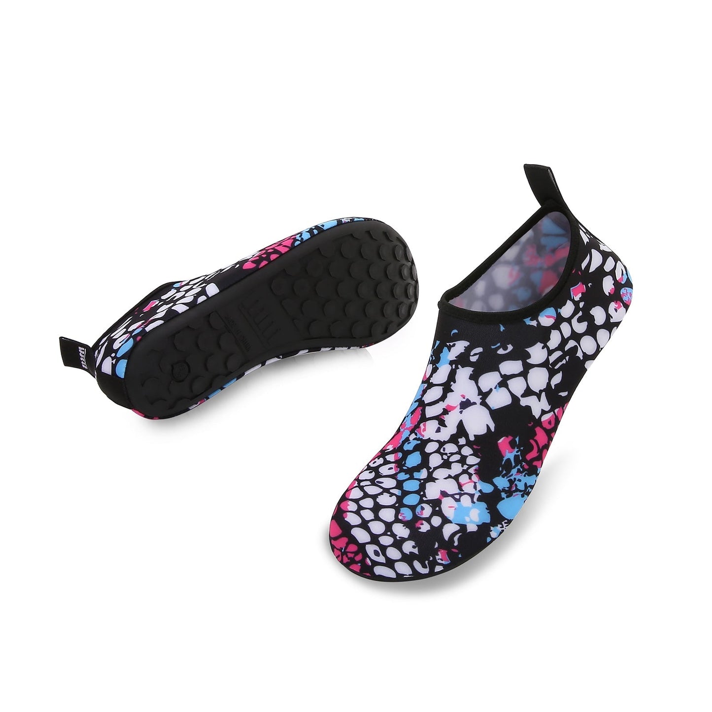Men and Women a Slip On Barefoot Quick-Dry Beach Aqua Yoga Water Shoes (Fishnet/White)