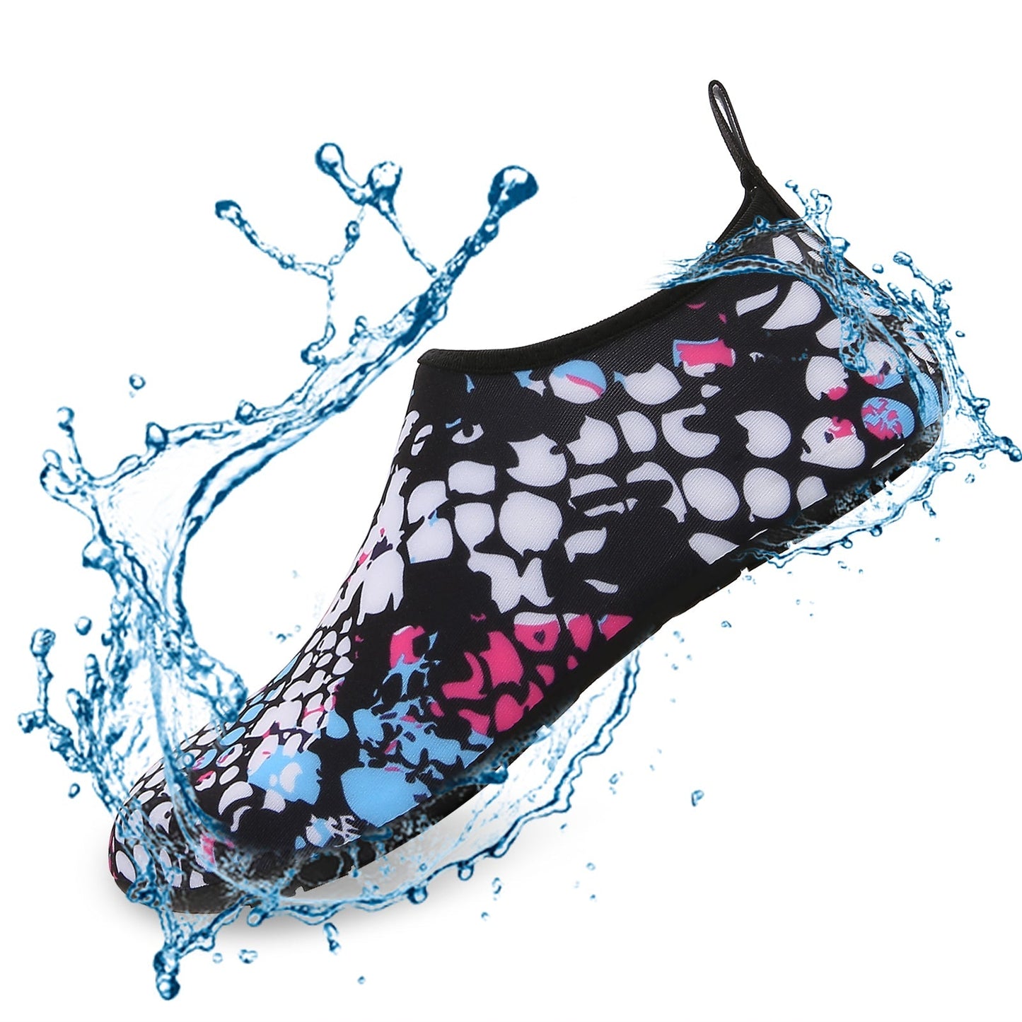 Men and Women a Slip On Barefoot Quick-Dry Beach Aqua Yoga Water Shoes (Fishnet/White)