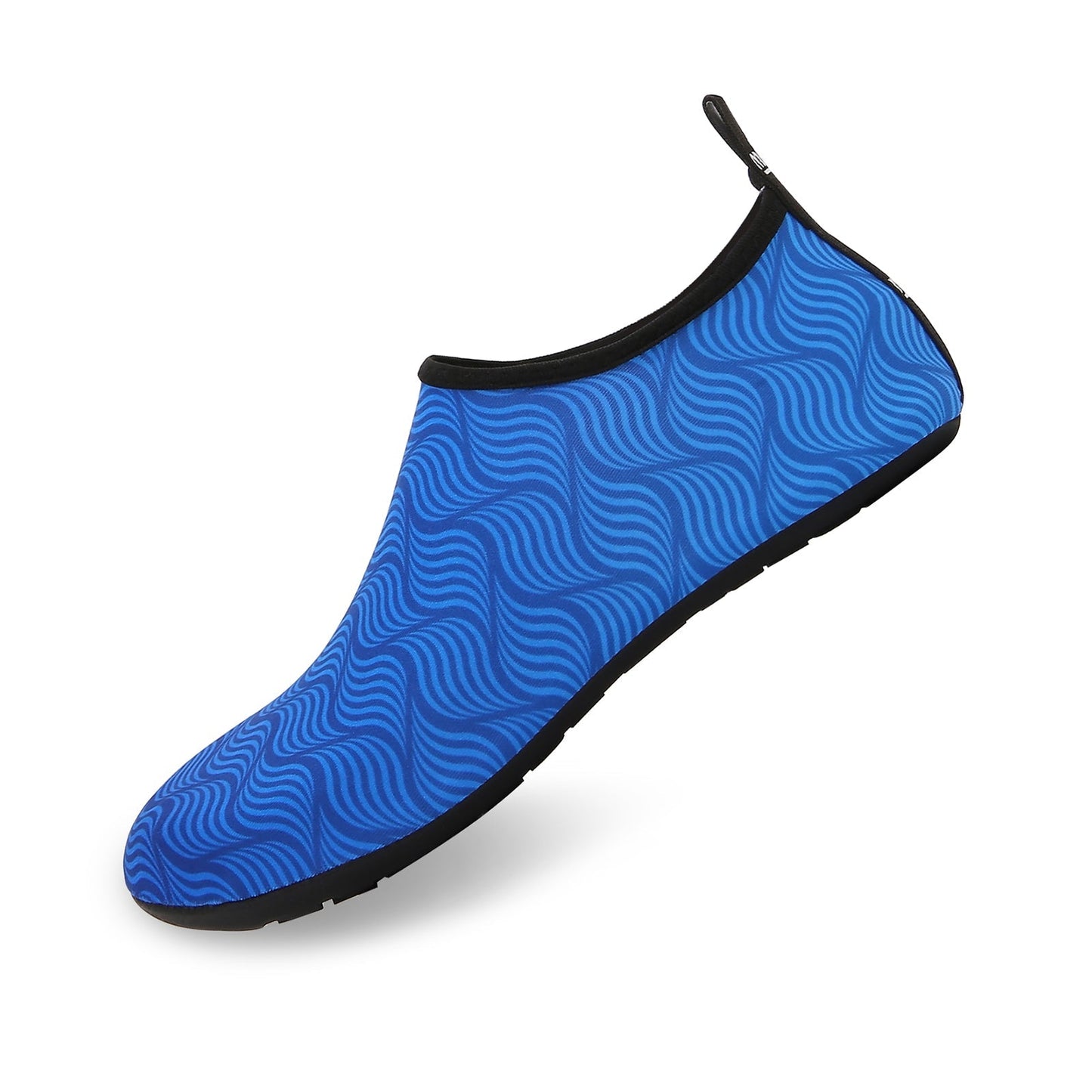 Men and Women a Slip On Barefoot Quick-Dry Beach Aqua Yoga Water Shoes (Multi wave/Blue)