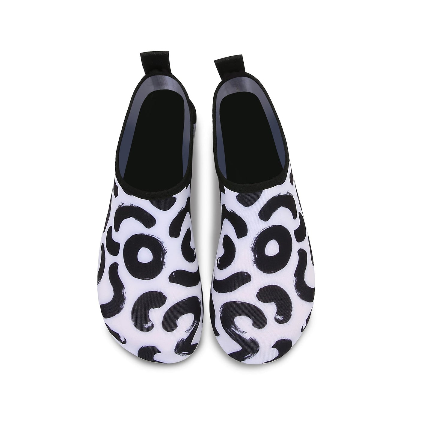 Men and Women a Slip On Barefoot Quick-Dry Beach Aqua Yoga Water Shoes (Oreo/Black White)