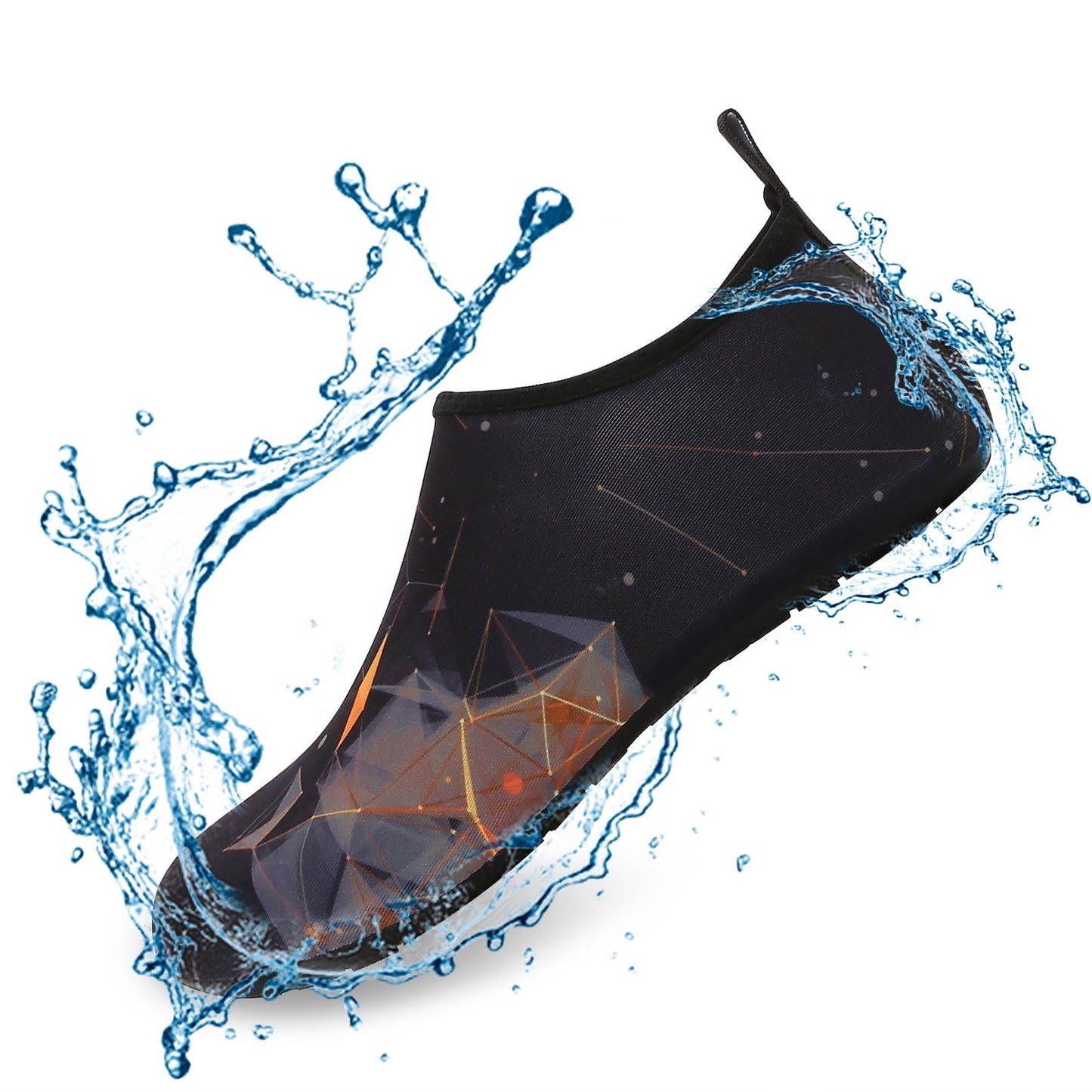 Men and Women a Slip On Barefoot Quick-Dry Beach Aqua Yoga Water Shoes (Prism/Black)
