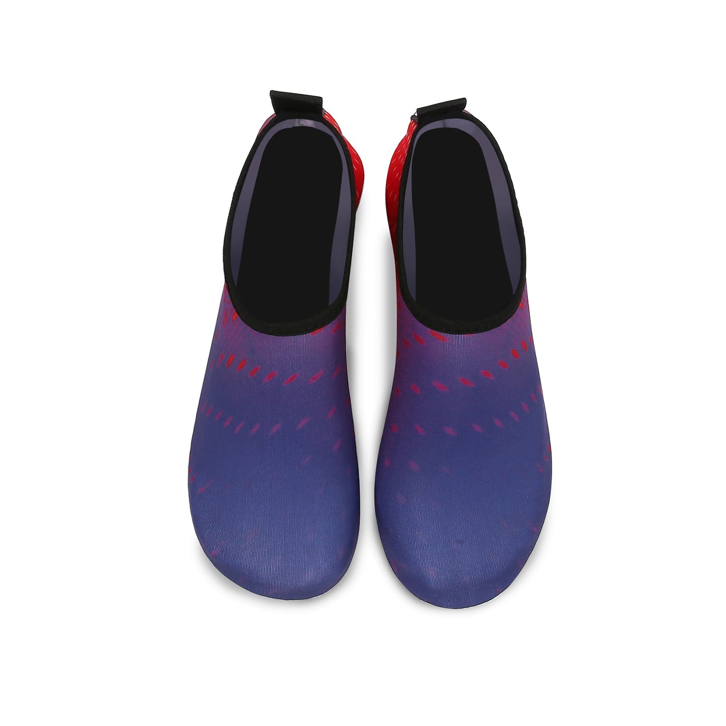 Men and Women a Slip On Barefoot Quick-Dry Beach Aqua Yoga Water Shoes (Meteor/Purple Red)