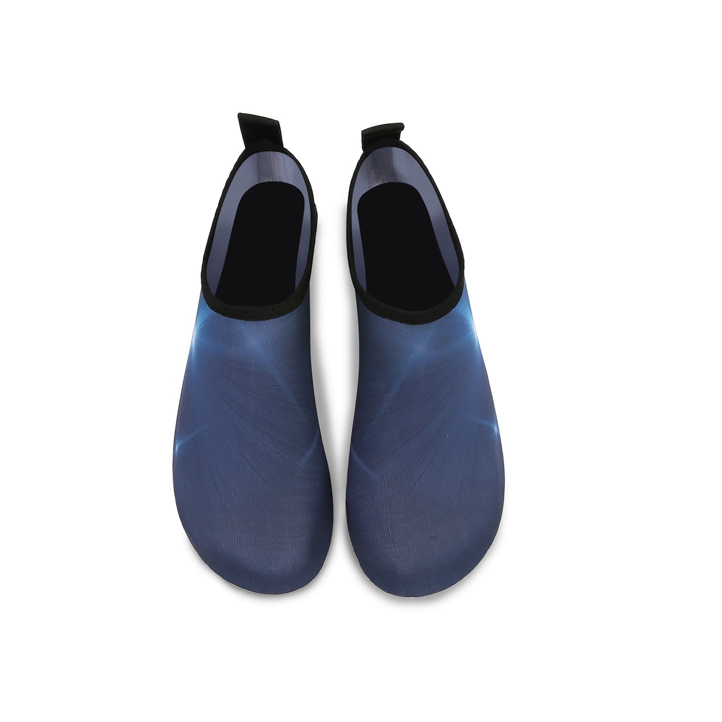 Men and Women a Slip On Barefoot Quick-Dry Beach Aqua Yoga Water Shoes (Light Shine/Navy)