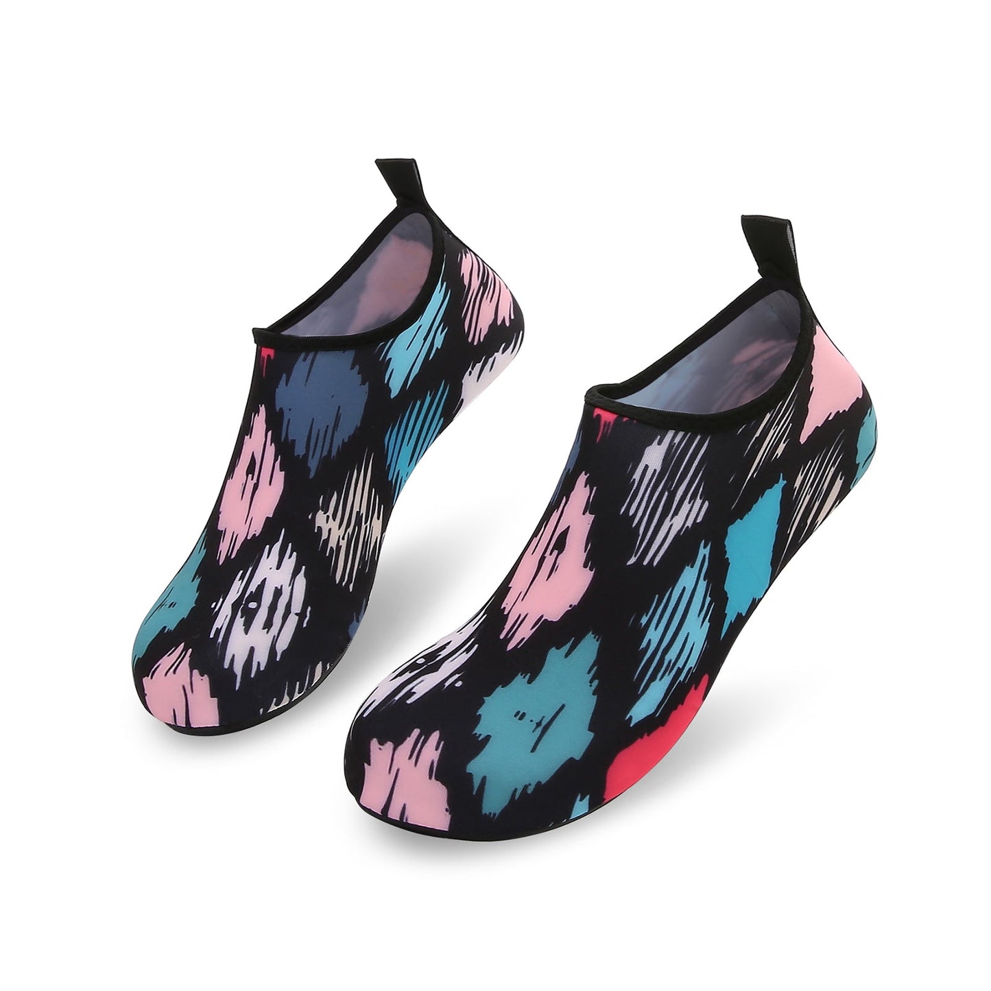 Men and Women a Slip On Barefoot Quick-Dry Beach Aqua Yoga Water Shoes (Diamond/Multicolor)