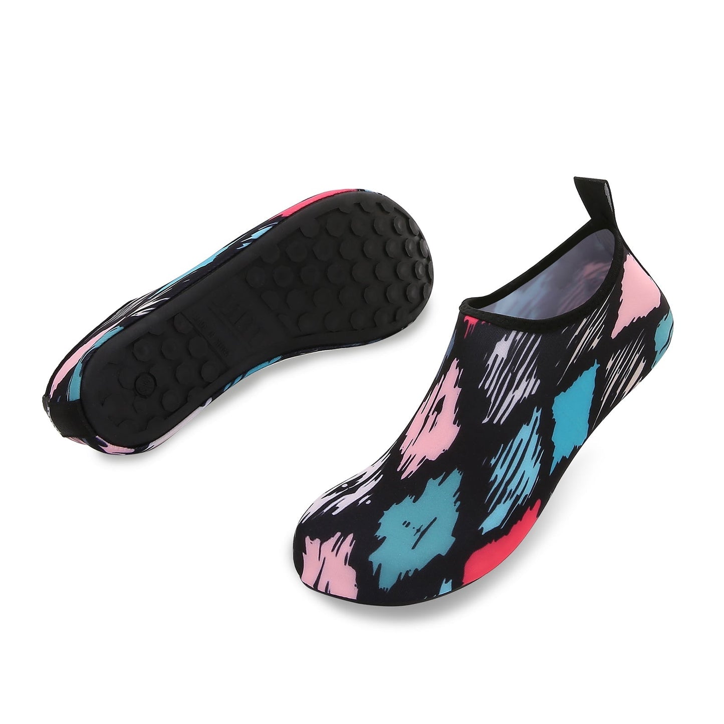 Men and Women a Slip On Barefoot Quick-Dry Beach Aqua Yoga Water Shoes (Diamond/Multicolor)