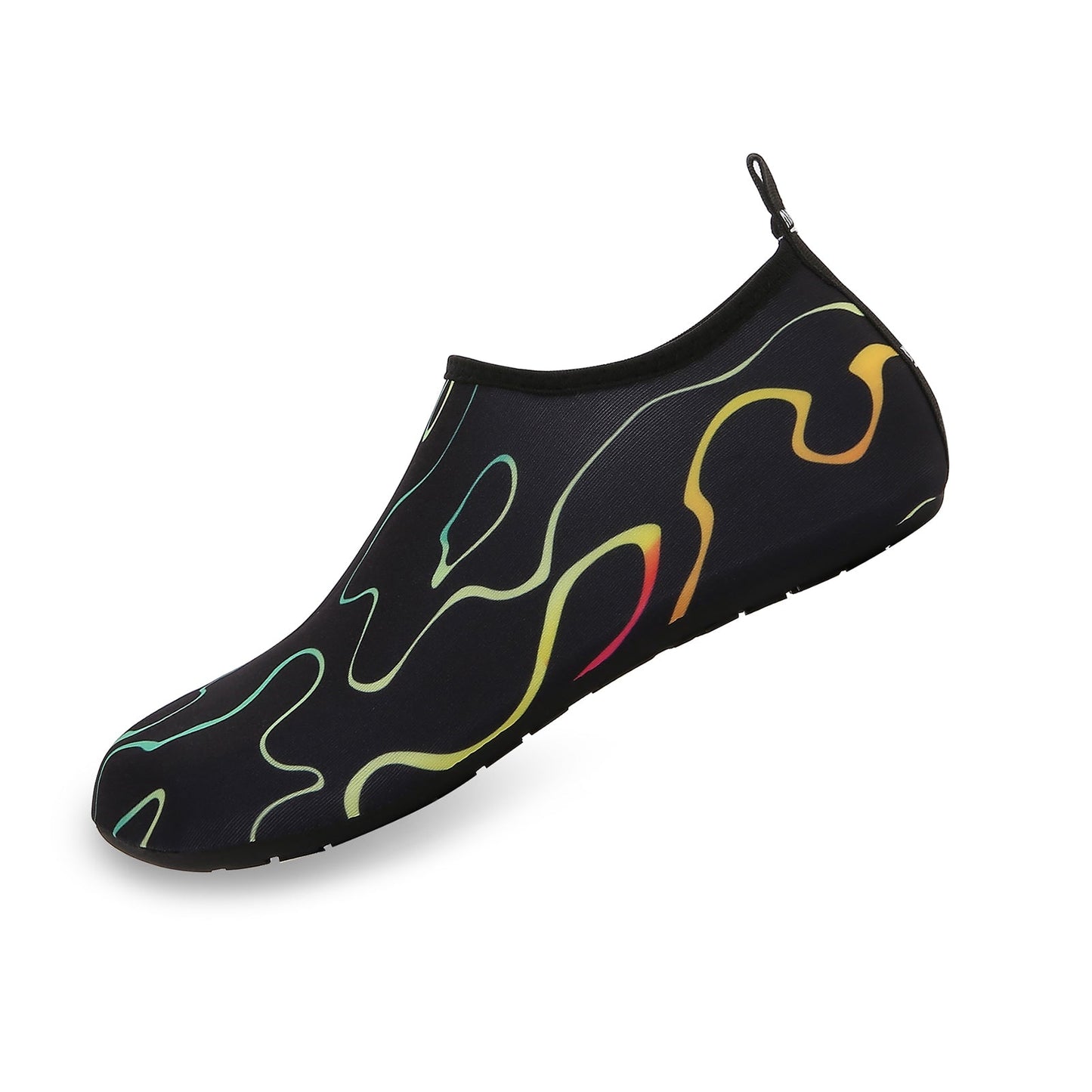 Men and Women a Slip On Barefoot Quick-Dry Beach Aqua Yoga Water Shoes (Tide/Black)