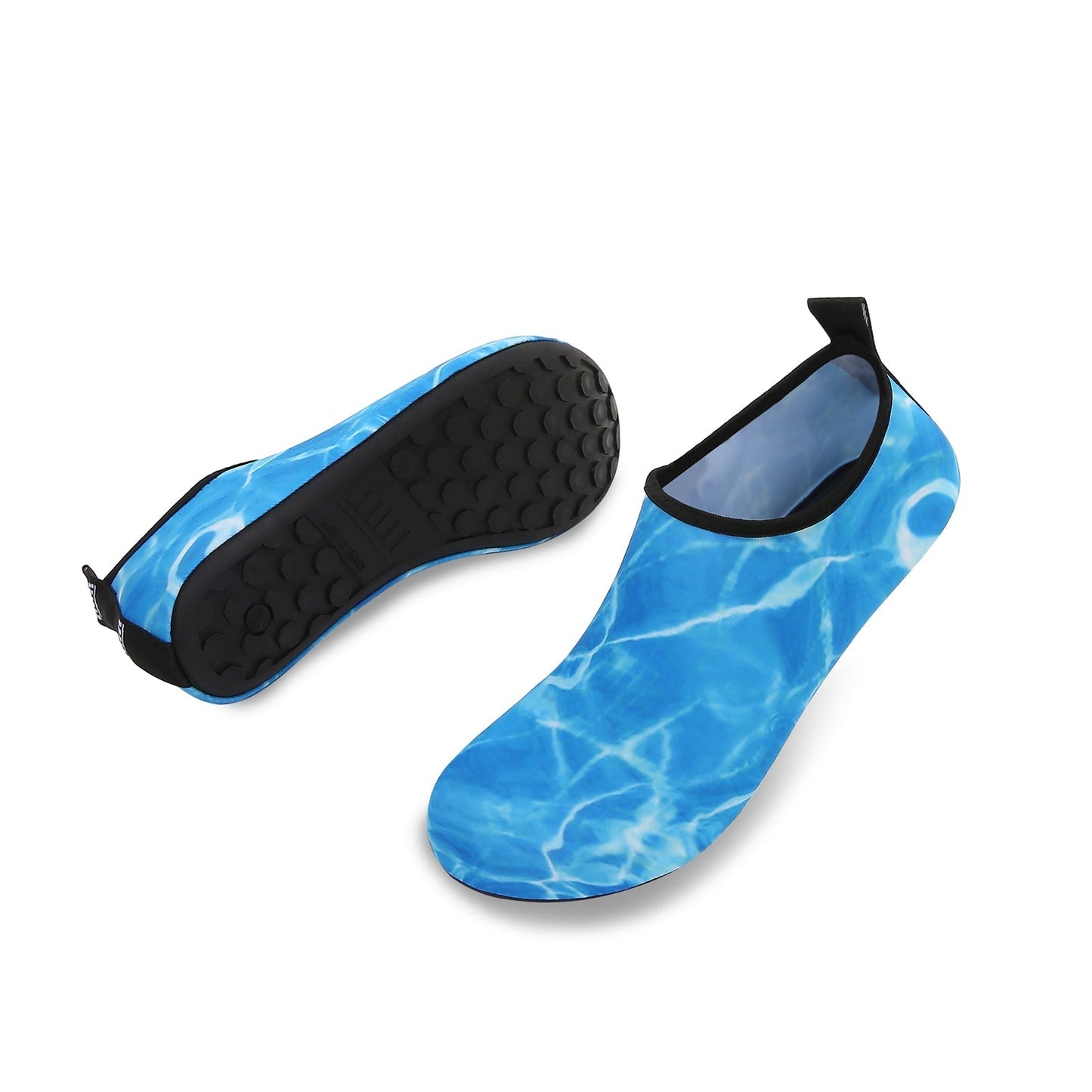 Men and Women a Slip On Barefoot Quick-Dry Beach Aqua Yoga Water Shoes (Aqua/Blue)