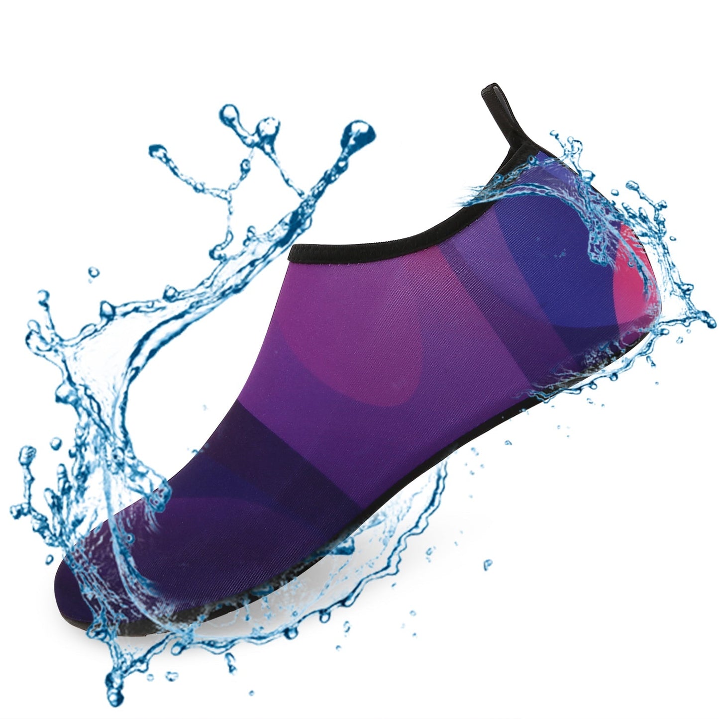 Men and Women a Slip On Barefoot Quick-Dry Beach Aqua Yoga Water Shoes (Layer/Purple)