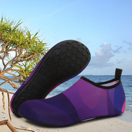 Men and Women a Slip On Barefoot Quick-Dry Beach Aqua Yoga Water Shoes (Layer/Purple)