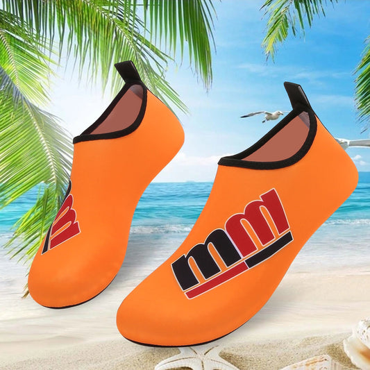Men and Women a Slip On Barefoot Quick-Dry Beach Aqua Yoga Water Shoes (MM/Orange)