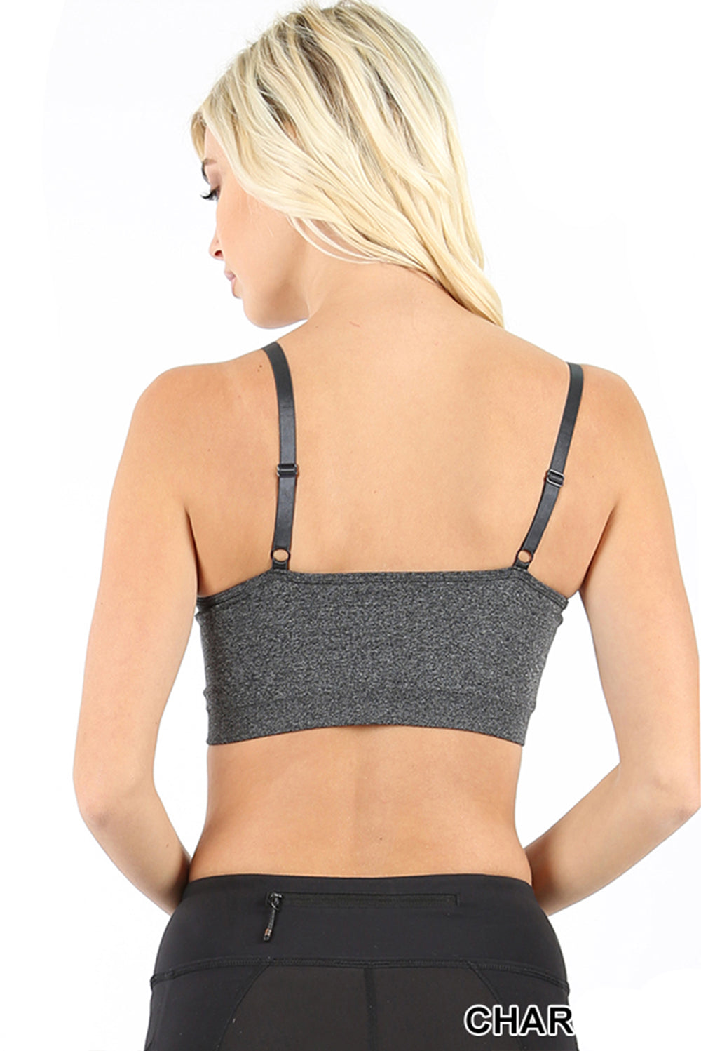 Sexy Cross Straps Seamless Crop Camisole Style Sports Bra with Removable Pads for Women … - Shop Lev
