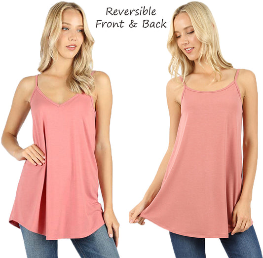 Women Reversible flare camisole tank top - Shop Lev