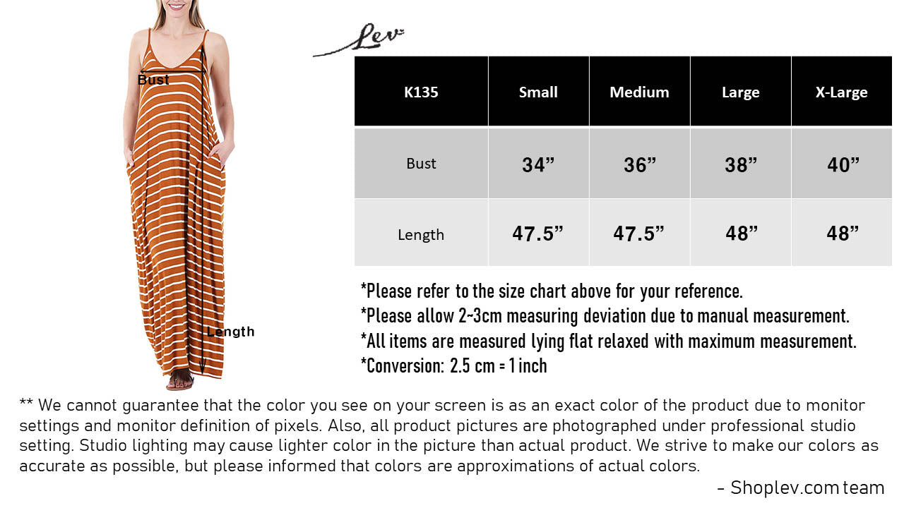 Women V Neck Spaghetti Strap Loose fit Summer Beach Maxi Dress Sundress with Pockets