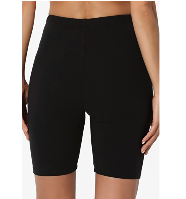 Women Black Cotton High Waist Active Bike Short Leggings - Shop Lev