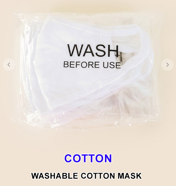 Various 6 Pack 3D Shape Washable Cotton Fashion Mask