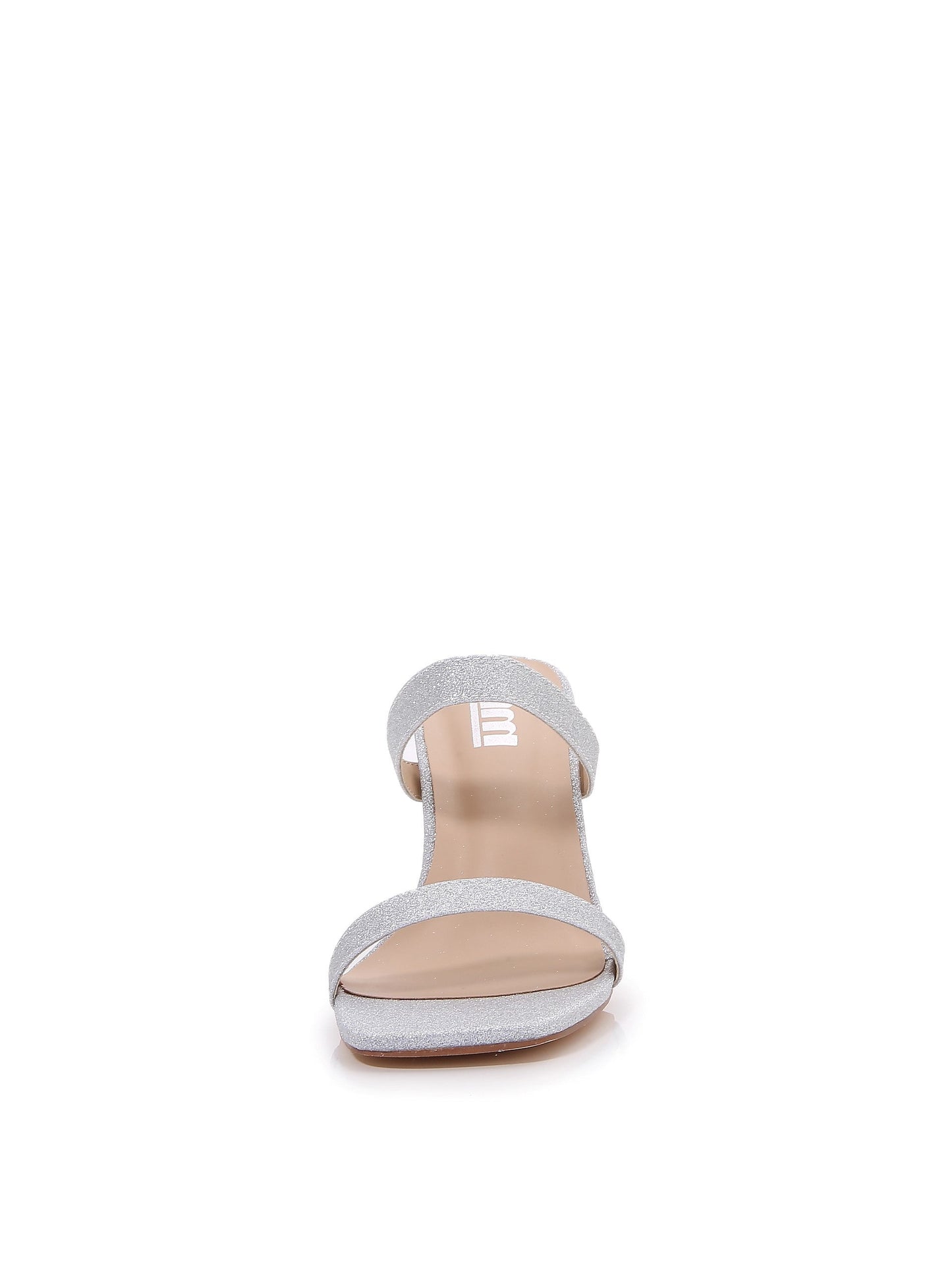 Women Multi Style Single and double Strap High Chunky Heeled Sandals (Double Glitter)