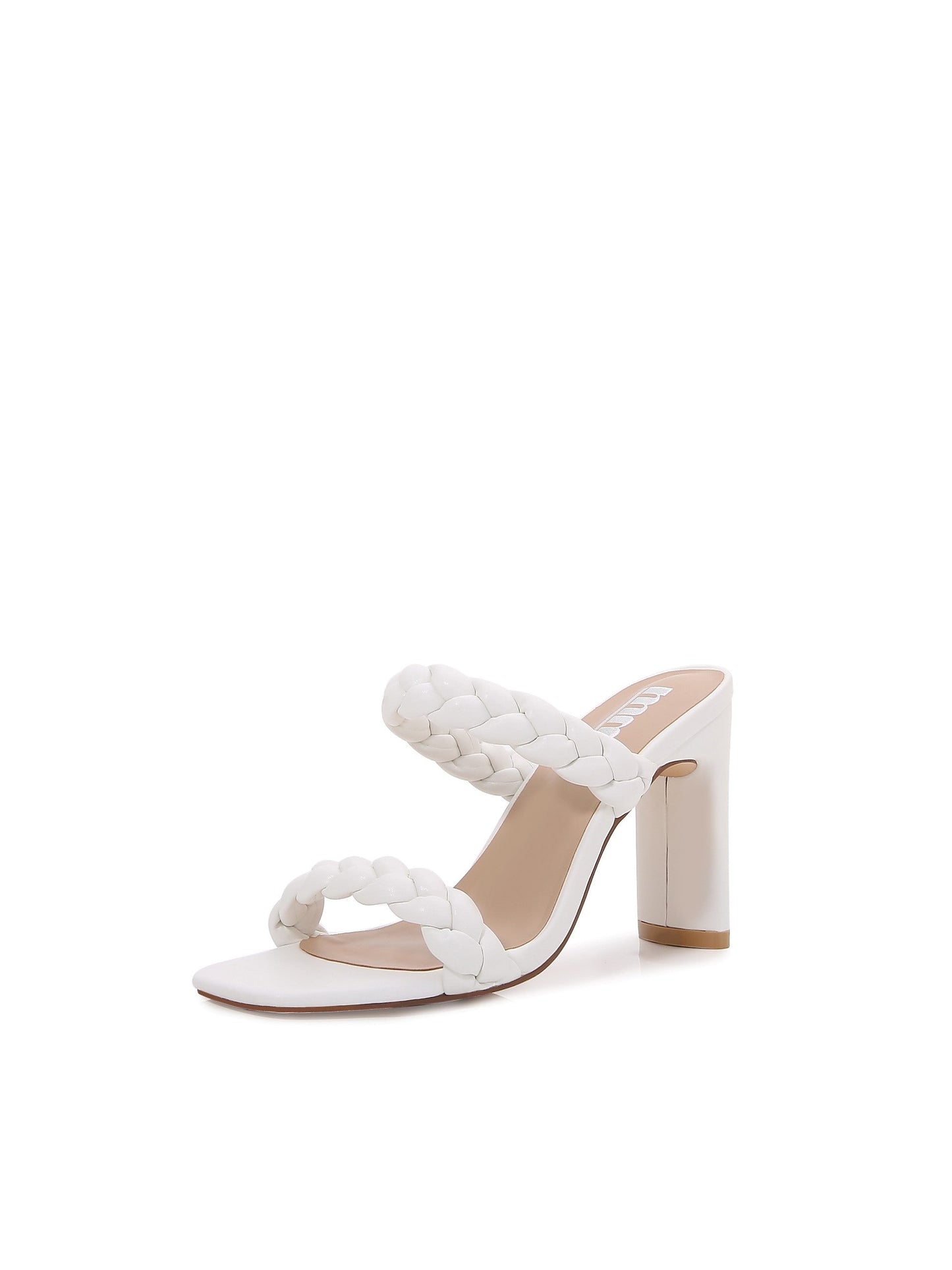 Women Multi Style Single and double Strap High Chunky Heeled Sandals (Double Braided)