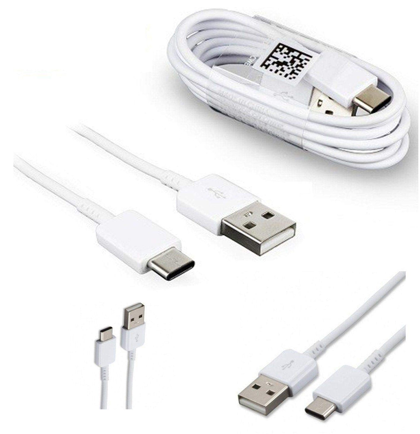 2 pack 4 ft USB 2.0 to C-type Charging Cable and Charging Adapter Combo Pack