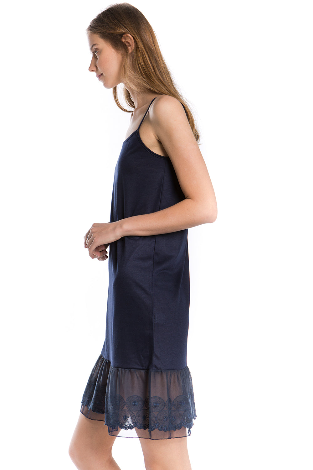 Women's Circle Lace Knit Full Slip with Adjustable Straps - Shop Lev