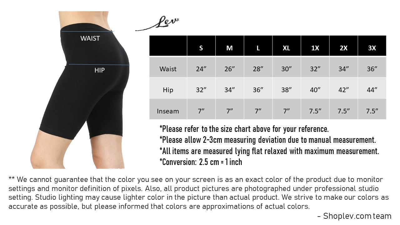 Women Cotton High Waist Active Bermuda Bike Short Leggings - 7" Length